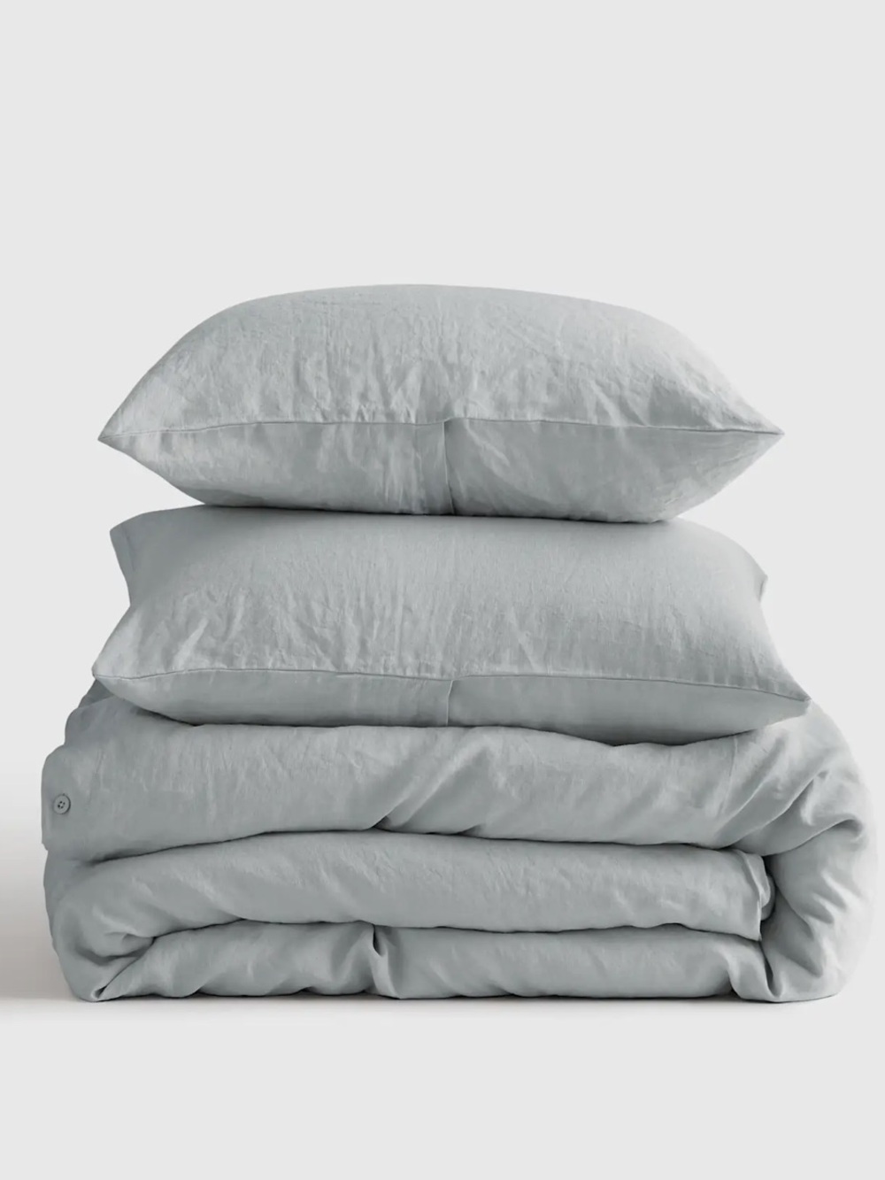 Quince European Linen Duvet Cover Set King/Cal King Mist